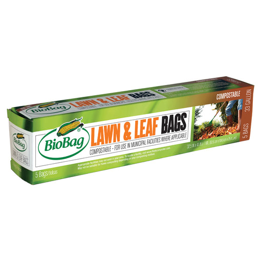 Biobag 33 Gallon Lawn and Leaf Bag (12/5 count)