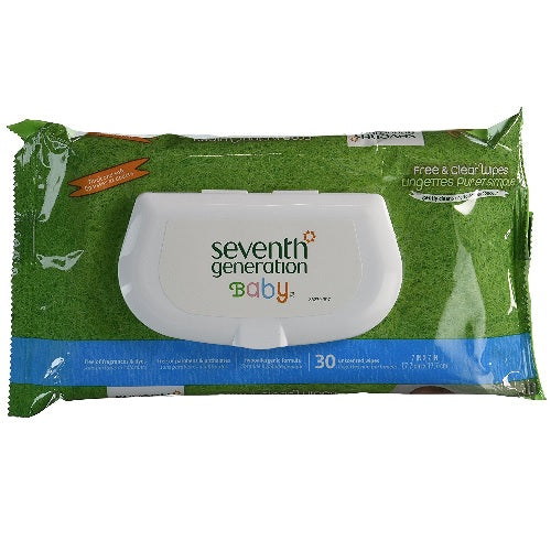 Seventh Generation Free And Clear Baby Wipes Travel Pack (12X30 Ct)
