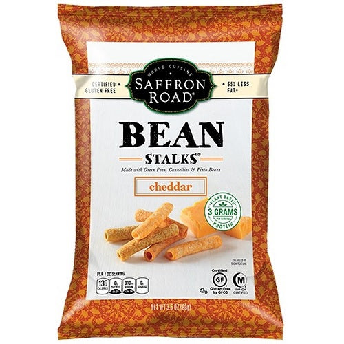 Saffron Road Bean Stalks, Cheddar (12X3.5 OZ)