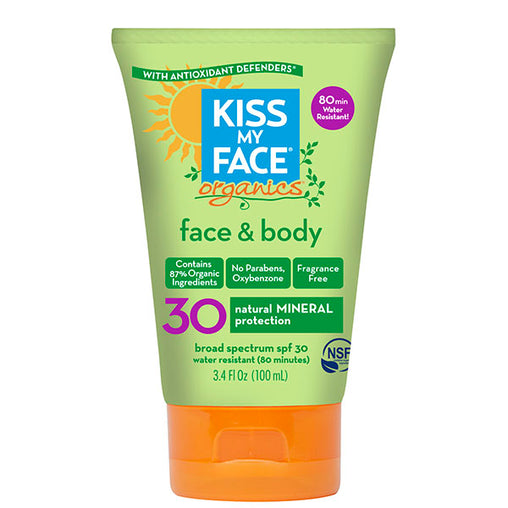 Kiss My Face Body & Face Mineral Spf 30 Natural Organic Sunscreen (1x3.4 OZ)