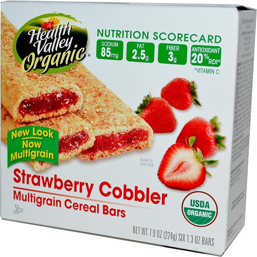 Health Valley Strawberry Cobbler Cereal Bar (6x7.9 Oz)