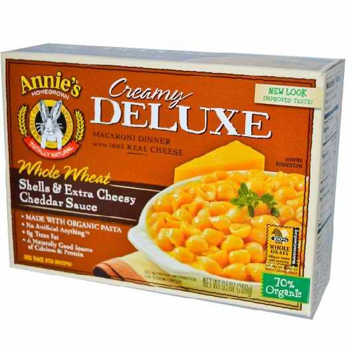 Annie's Deluxe Whole Wheat Shells & Cheddar (12x9.5 Oz)