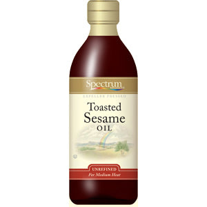 Spectrum Naturals Unrefined Toasted Sesame Oil ( 6x8 Oz)