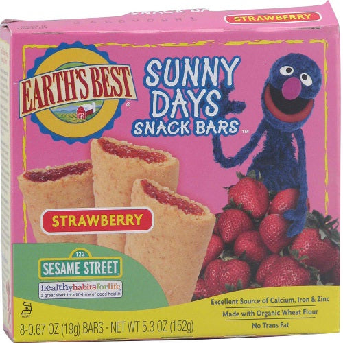 Earth's Best Sesame Street Strawberry Snack Bar (6x5.3 Oz)