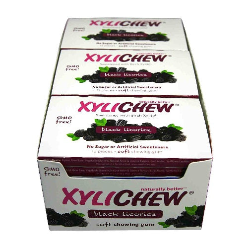 Xylichew Black Licorice, Display (24x12 PC)