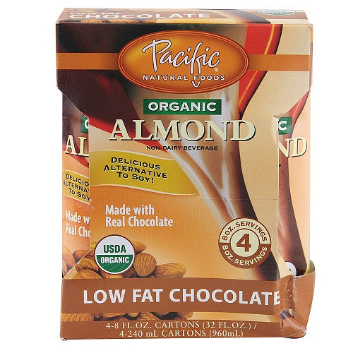 Pacific Natural Naturaly Almond Chocolate Low Fat Beverage (6x4x8 Oz)