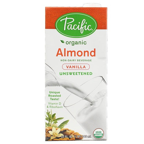 Pacific Natural Unsweetened Vanilla Almond Beverage (12x32 Oz)