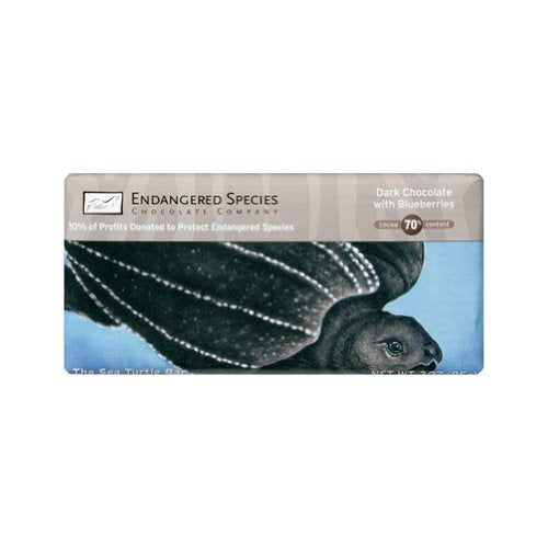 Endangered Species Dark Chocolate Bar Blueberry Turtle (12x3 Oz)