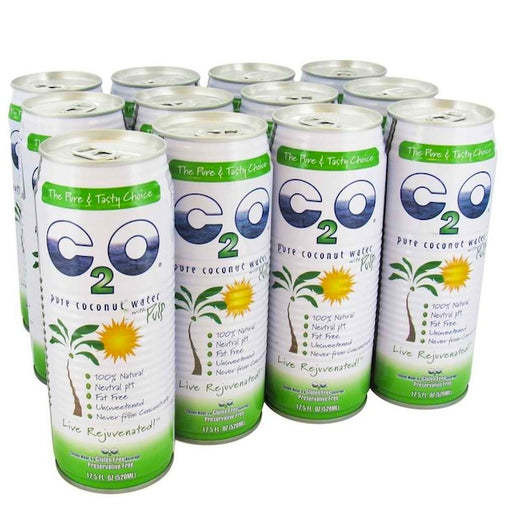 C2O Pure Coconut Water W/Pulp (12x17.5OZ )