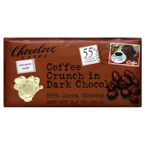 Chocolove Lov Coffee Dark Chocolate Bar (12x3.2OZ )