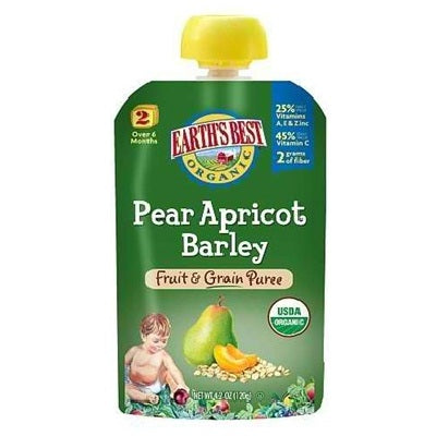 Earth's Best Baby Foods Pear/Aprct/Barley (12x4.2OZ )