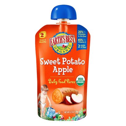 Earth's Best Baby Foods Puree Sweet Potato Apple (12x4OZ )