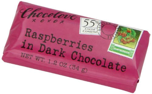 Chocolove Dark Chocolate Raspberry Mini Bar (12x1.2 Oz)