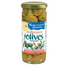 Mediterranean Organics Org Green Stuffed Jalapeno Olives (12x8.5 Oz)