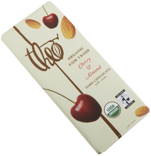 Theo Chocolate Dark Chocolate Cherry & Almond Bar (12x3Oz)