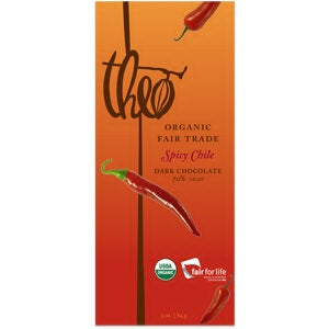 Theo Chocolate Dark Chocolate Chile Bar (12x3Oz)