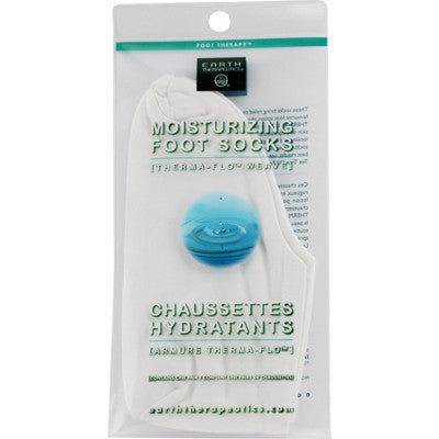 Earth Therapeutics Moist Foot Sock White (1x1PR )