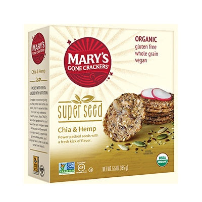 Mary's Gone Crackers Super Seed Chia & Hemp  (6x5.5 OZ)
