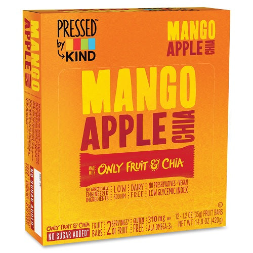 Kind Pressed Mango Apple Chia Bar (12x1.2 OZ)