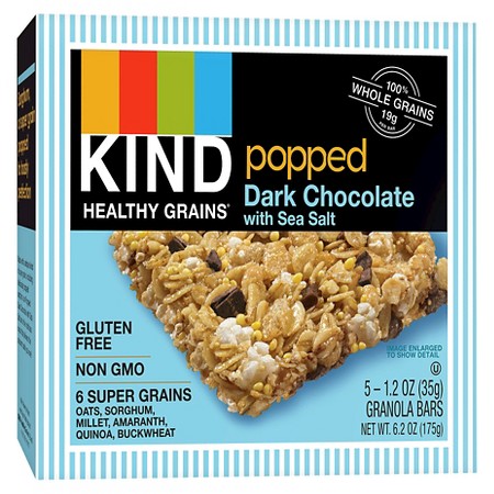 Kind Popped Dark Chocolate With Sea Salt  (8x5 Ct)