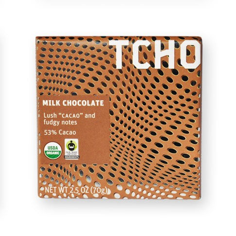 Tcho Milk Chocolate Bar 53% Cacao (12x2.5 OZ)