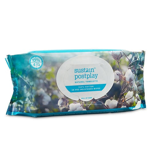 Sustain Post Play Natural Wipes (1x48 Ct)