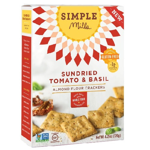 Simple Mills Sun-Dried Tomato & Basil Crackers (6X4.25 OZ)