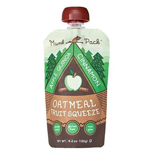 Munk Pack Oatmeal Fruit Squeeze Apple Quinoa Cinnamon (6x4.2 OZ)