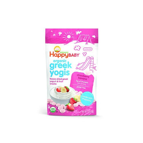 Happy Baby Happy Yogis Strawberry and Banana Organic Yogurt  (8x1 OZ)