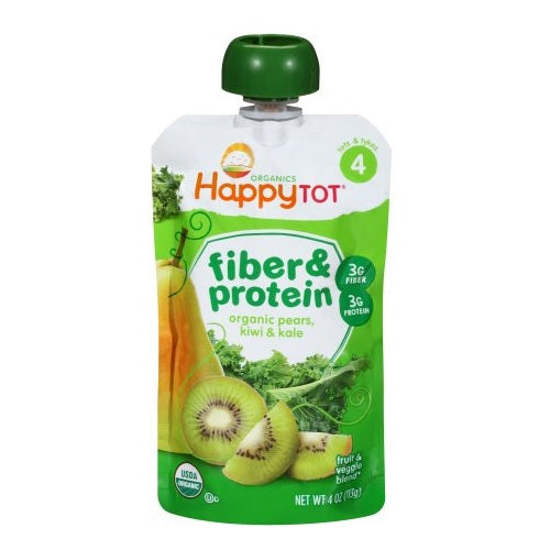 Happy Tot Fiber & Protein Pear, Kiwi & Kale (16x4 OZ)