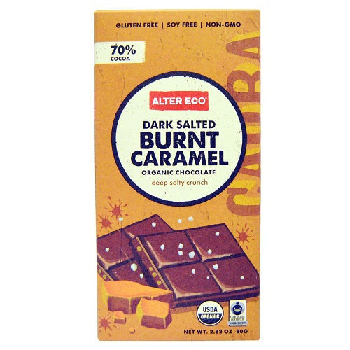 Alter Eco Dark Salted Burnt Caramel Organic Chocolate (12x2.82 OZ)