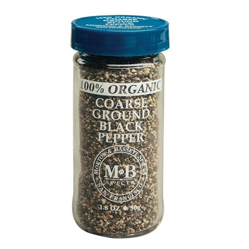 Morton & Bassett Organic Coarse Ground Black Pepper (3x1.8 OZ)