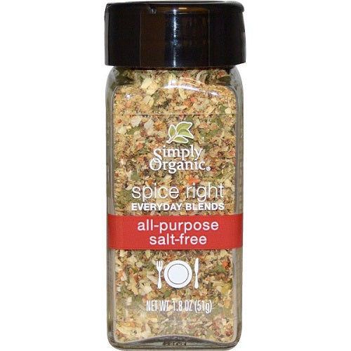 Simply Organic Organic Spice Right Everyday Blends, All-Purpose Salt-Free (6X1.8 OZ)