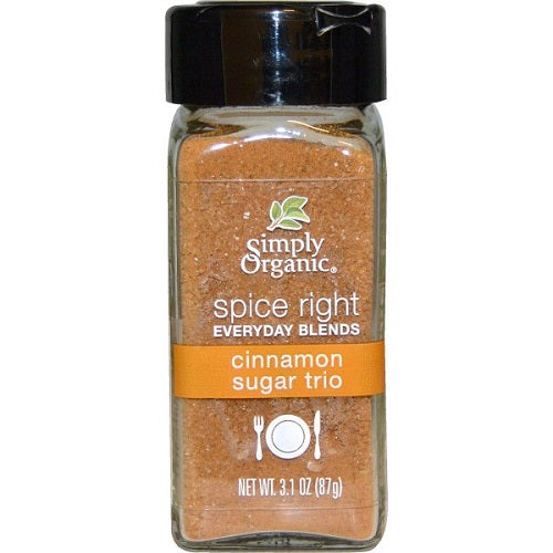 Simply Organic Organic Spice Right Everyday Blends, Cinnamon Sugar Trio (6X3.1 OZ)