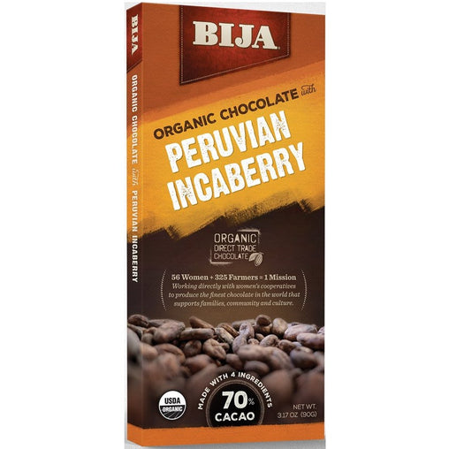 Bija Peruvian Incaberry Chocolate Bar  (10x3.17 OZ)