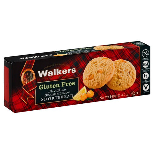 Walkers Ginger & Lemon Shortbread (6x4.9 OZ)