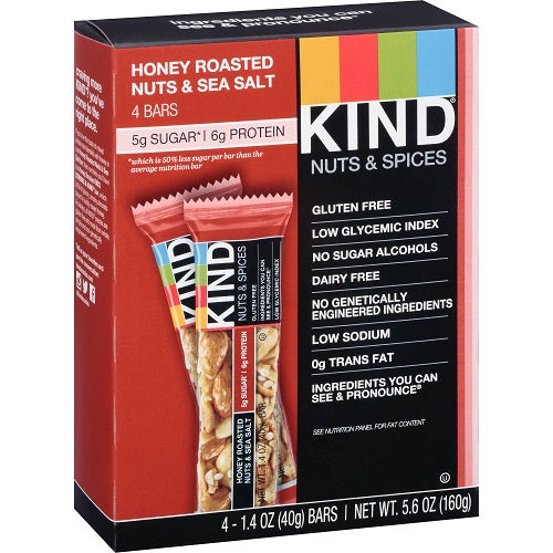 Kind Honey Roasted Nuts & Sea Salt Bar (12x1.4 OZ)