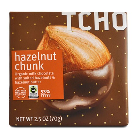 Tcho Hazelnut Milk Chocolate Bar (12x2.5 OZ)