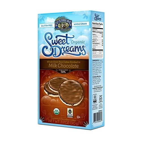 Lundberg Organic Sweet Dreams Rice Cakes Milk Chocolate (12x3.2 OZ)