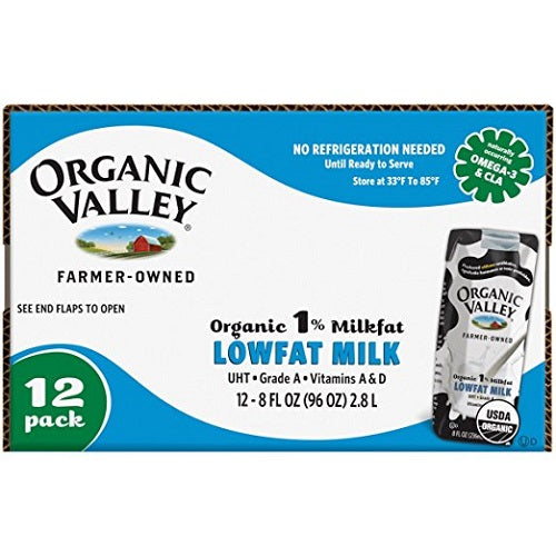 Organic Valley  O.V. Low Fat Milk Aseptic (1X12 Pack)