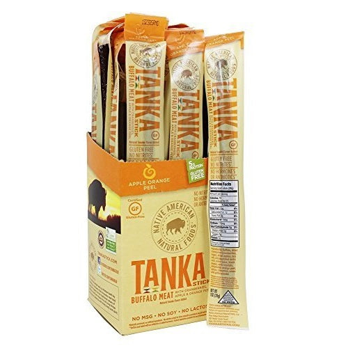 Tanka Stick Buffalo Meat Apple Orange Peel  (24x1 OZ)