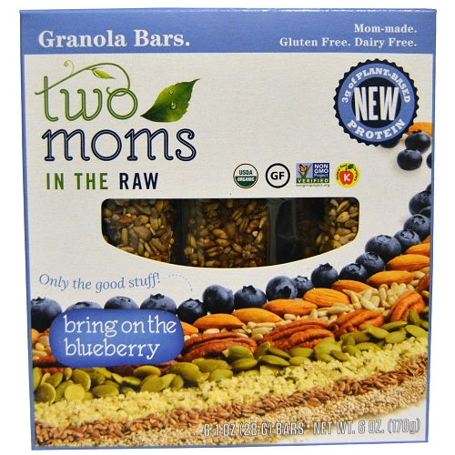 Two Moms in the Raw Granola Bars Bring on the Blueberry (6x6 OZ)