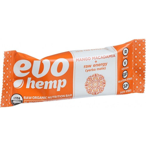 Evo Hemp Organic Mango Macadamia Energy Bar (12x1.7 OZ)