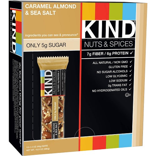 Kind Caramel Almond and Sea Salt Bar (12x1.4 OZ)