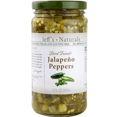 Jeff's Naturals Diced Tamed Jalapeno Peppers (6x12 OZ)