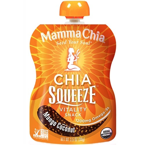 Mamma Chia Squeeze Vitality Snack Mango Coconut (6x3.5 OZ)