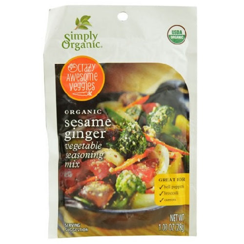 Simply Organic Vegetable Seasoning Mix Sesame Ginger (12X1 OZ)