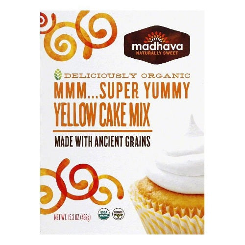 Madhava Organic Super Yummy Cake Mix With Ancient Grains Yellow (6x15.3 OZ)