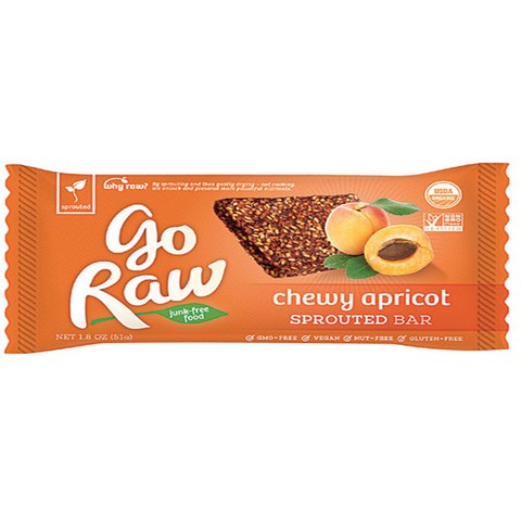 Go Raw Chewy Apricot Sprouted Bar  (30x1.8 OZ)