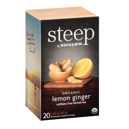 Bigelow Steep Organic Lemon Ginger Tea (6x20 BAG )